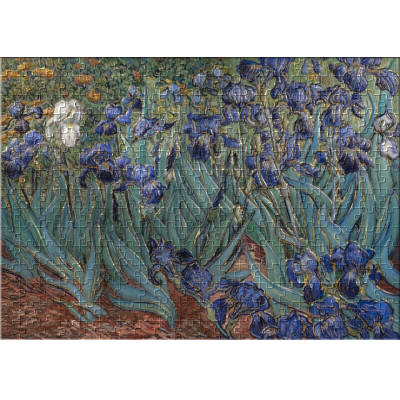 Bas-relief Foil Stamping Puzzle - Irises (300 Piece)