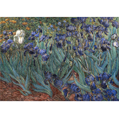 Bas-relief Foil Stamping Puzzle - Irises (1000 Piece)