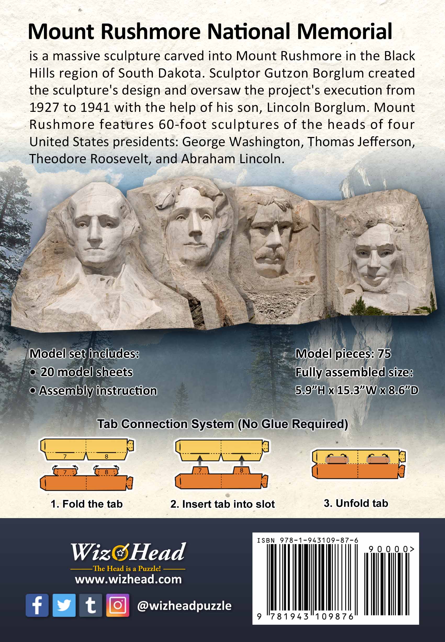 Mount Rushmore (Paper Craft Model)