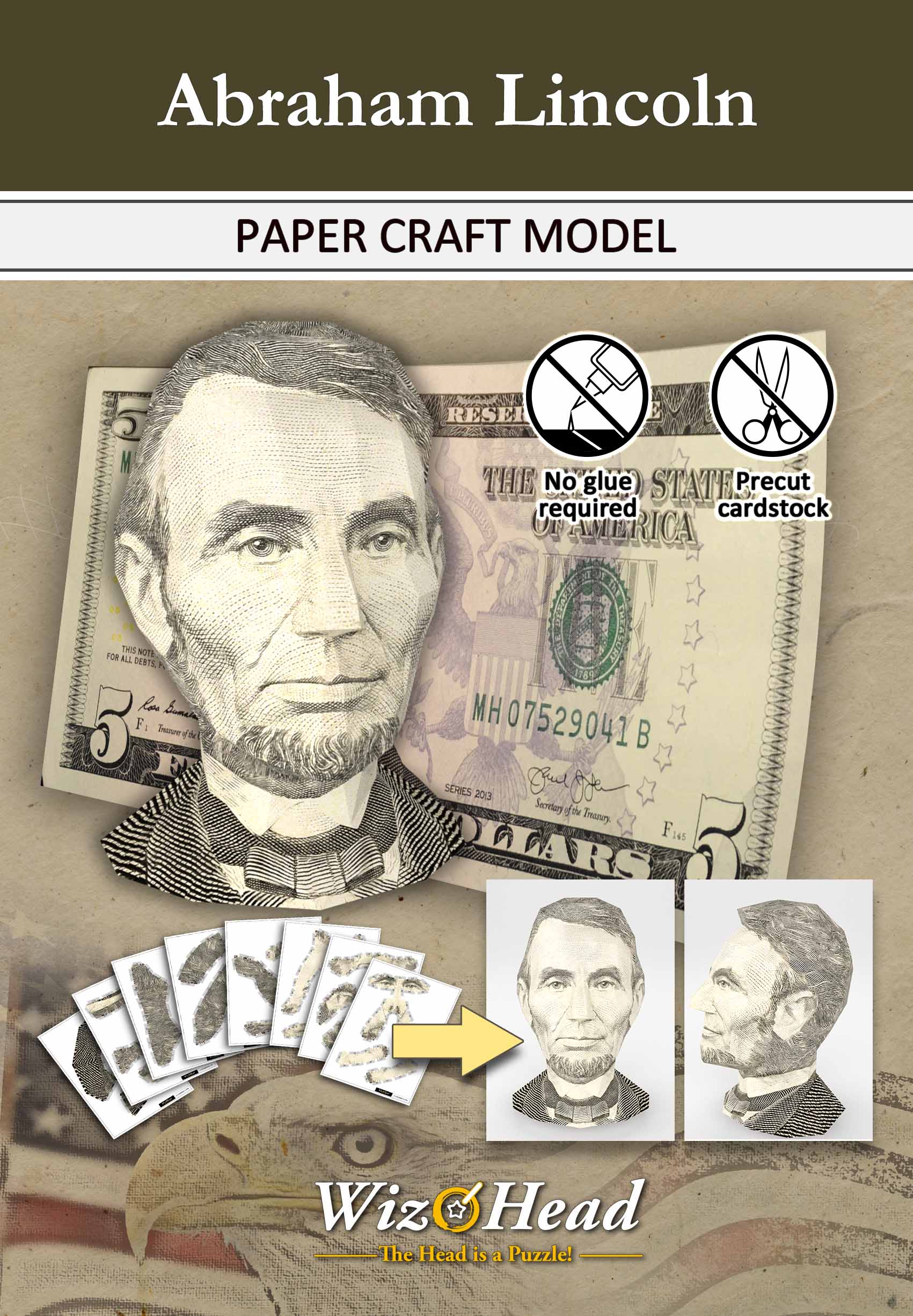 US $5 Bill- Abraham Lincoln (Full Size)