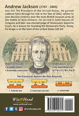 US $20 Bill- Andrew Jackson (Pocket Size)