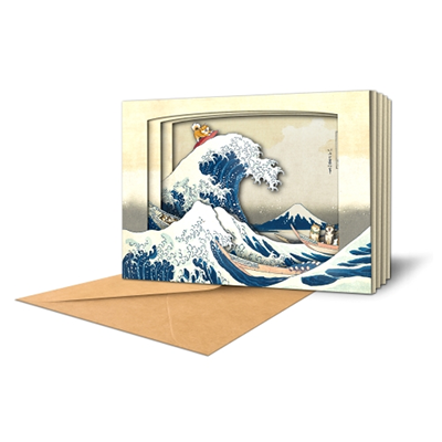 The Great Wave off Kanagawa with Shibas